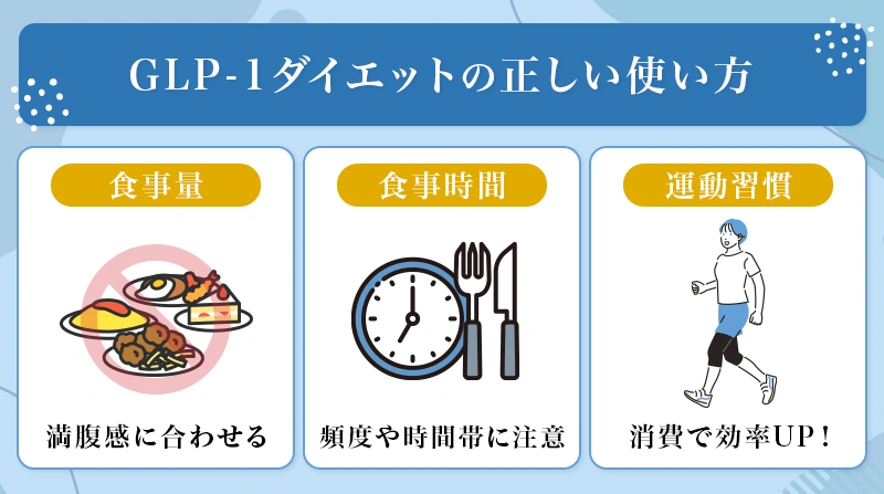 GLP-1ダイエットは食習慣と運動習慣の改善を同時に行うことで効果を見込める