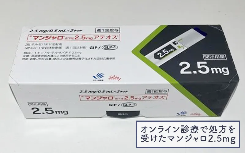 オンラインで処方を受けたマンジャロの写真