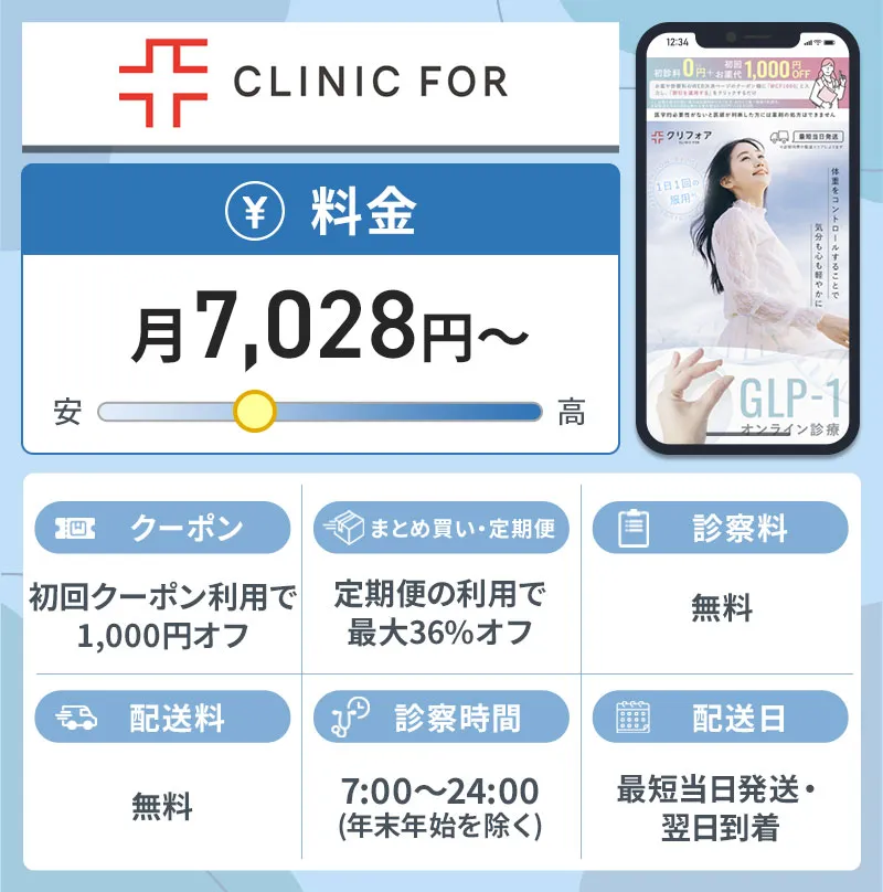 クリニックフォアの公式サイトへ